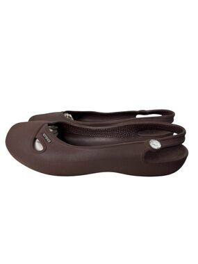 Crocs Women’s Olivia II Brown Slingback Flat Shoes